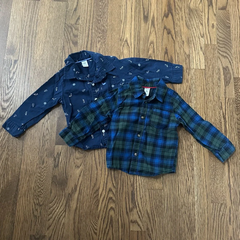 Carter's Navy Button Down Set, size 24M